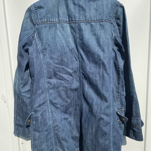 LRL Lauren Jeans Co. Ralph Lauren blue denim toggle jacket detachable hood S wmn - Picture 7 of 8